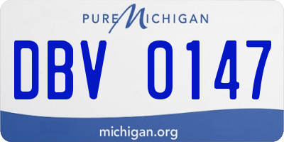 MI license plate DBV0147