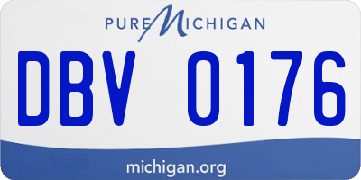 MI license plate DBV0176