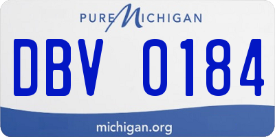 MI license plate DBV0184