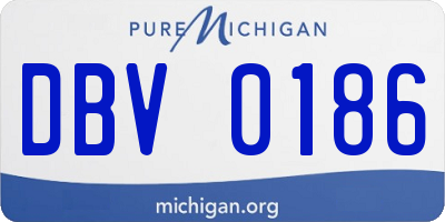 MI license plate DBV0186