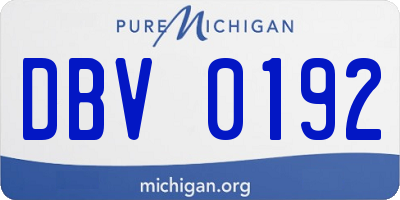 MI license plate DBV0192