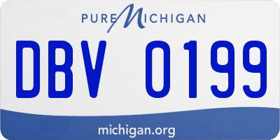 MI license plate DBV0199