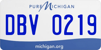 MI license plate DBV0219