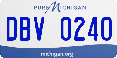 MI license plate DBV0240