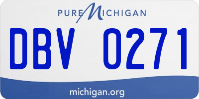 MI license plate DBV0271