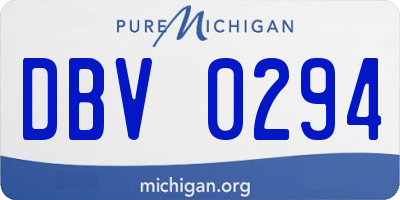 MI license plate DBV0294