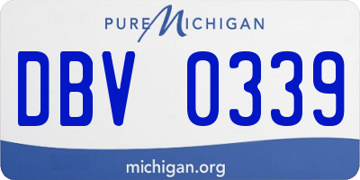 MI license plate DBV0339