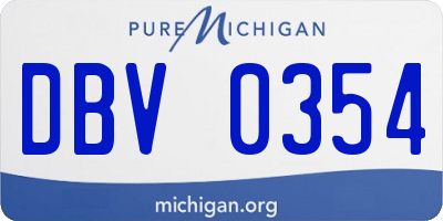 MI license plate DBV0354
