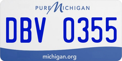 MI license plate DBV0355
