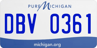 MI license plate DBV0361