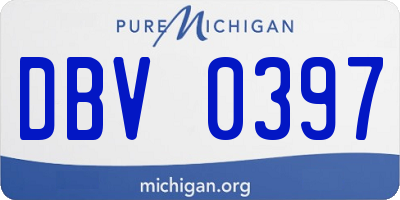 MI license plate DBV0397