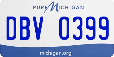 MI license plate DBV0399