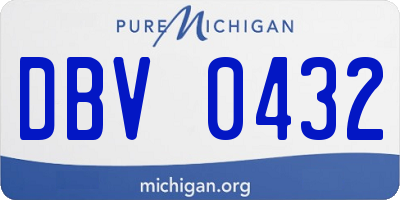 MI license plate DBV0432