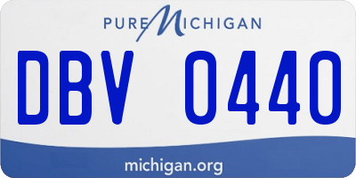 MI license plate DBV0440