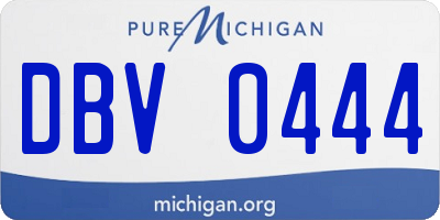 MI license plate DBV0444