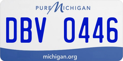 MI license plate DBV0446