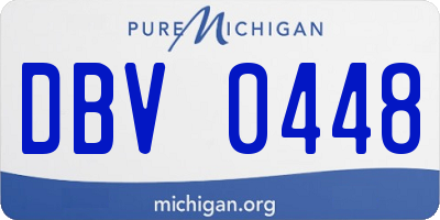 MI license plate DBV0448