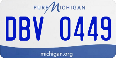MI license plate DBV0449