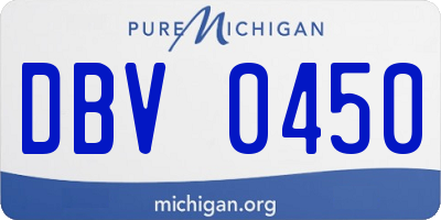 MI license plate DBV0450