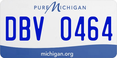MI license plate DBV0464