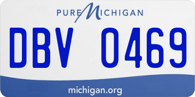 MI license plate DBV0469