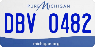 MI license plate DBV0482