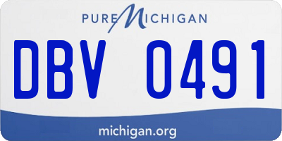 MI license plate DBV0491