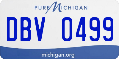MI license plate DBV0499