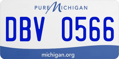 MI license plate DBV0566