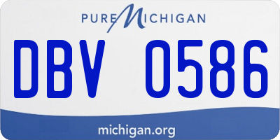 MI license plate DBV0586
