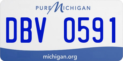 MI license plate DBV0591