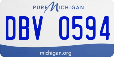 MI license plate DBV0594