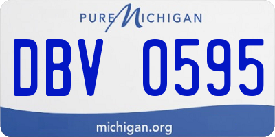 MI license plate DBV0595