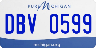 MI license plate DBV0599