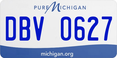 MI license plate DBV0627