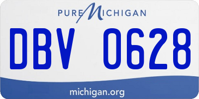 MI license plate DBV0628