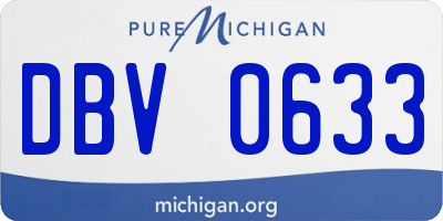 MI license plate DBV0633