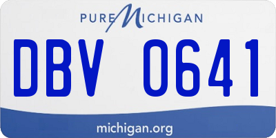 MI license plate DBV0641