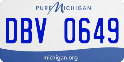 MI license plate DBV0649