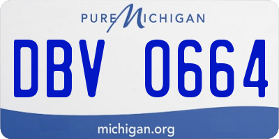 MI license plate DBV0664