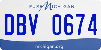 MI license plate DBV0674