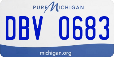 MI license plate DBV0683
