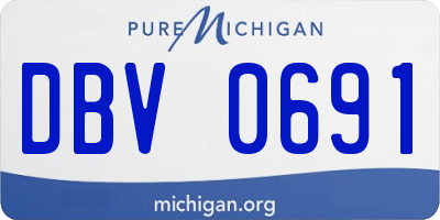 MI license plate DBV0691