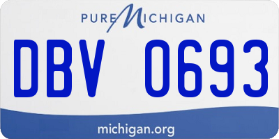 MI license plate DBV0693