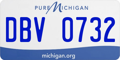 MI license plate DBV0732