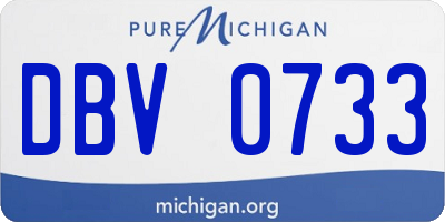 MI license plate DBV0733