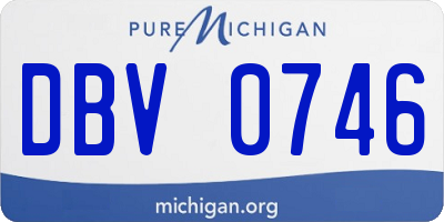 MI license plate DBV0746