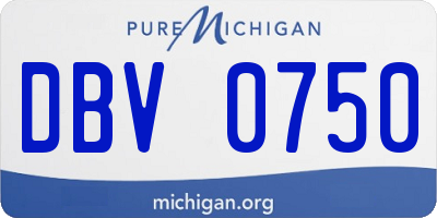 MI license plate DBV0750