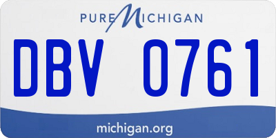 MI license plate DBV0761