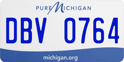 MI license plate DBV0764